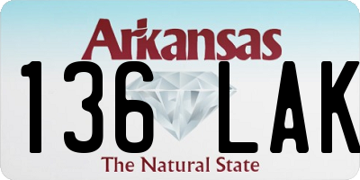 AR license plate 136LAK