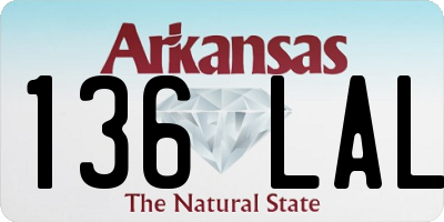 AR license plate 136LAL