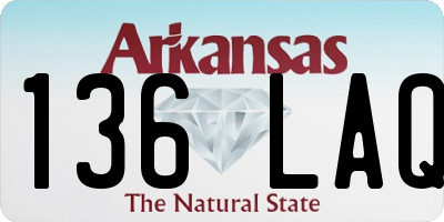 AR license plate 136LAQ
