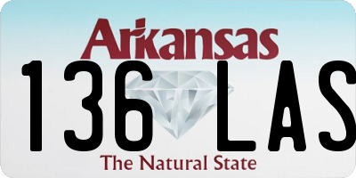 AR license plate 136LAS