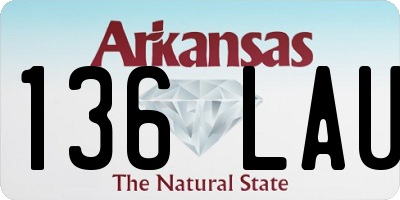 AR license plate 136LAU