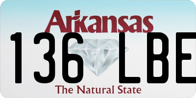 AR license plate 136LBE