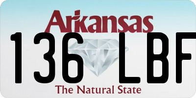 AR license plate 136LBF
