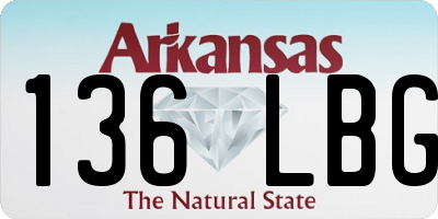 AR license plate 136LBG