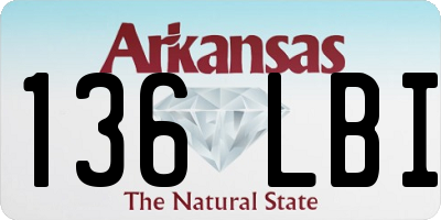 AR license plate 136LBI