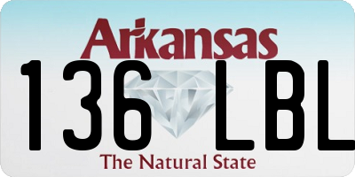 AR license plate 136LBL