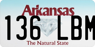 AR license plate 136LBM