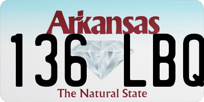 AR license plate 136LBQ