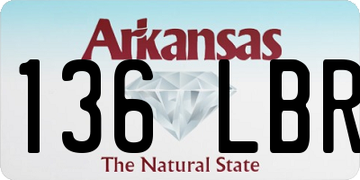 AR license plate 136LBR