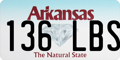 AR license plate 136LBS