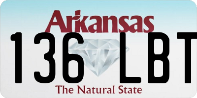 AR license plate 136LBT