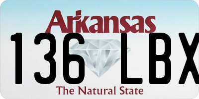 AR license plate 136LBX