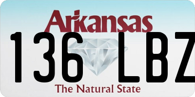 AR license plate 136LBZ