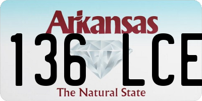 AR license plate 136LCE