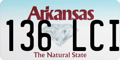 AR license plate 136LCI