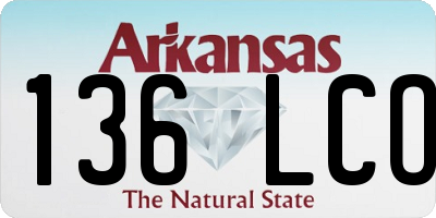 AR license plate 136LCO