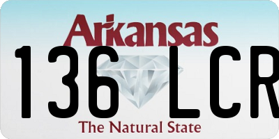 AR license plate 136LCR