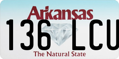 AR license plate 136LCU