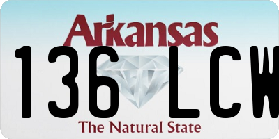 AR license plate 136LCW