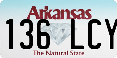 AR license plate 136LCY