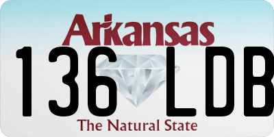 AR license plate 136LDB