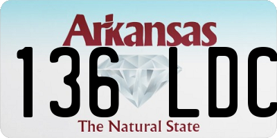 AR license plate 136LDC