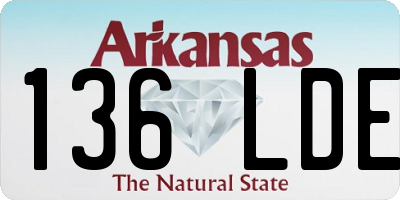 AR license plate 136LDE