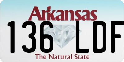 AR license plate 136LDF