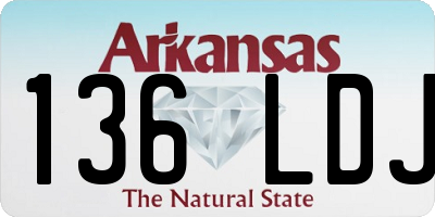 AR license plate 136LDJ
