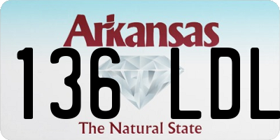 AR license plate 136LDL