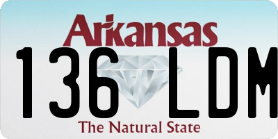 AR license plate 136LDM