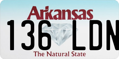 AR license plate 136LDN