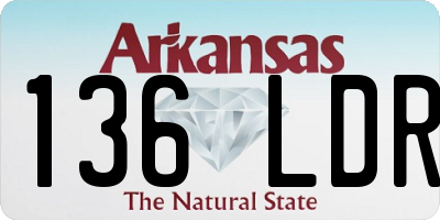 AR license plate 136LDR