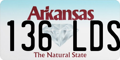 AR license plate 136LDS