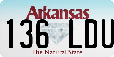 AR license plate 136LDU