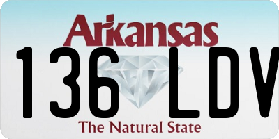 AR license plate 136LDV