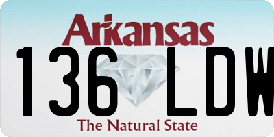 AR license plate 136LDW