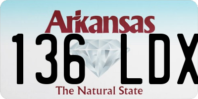AR license plate 136LDX