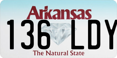AR license plate 136LDY