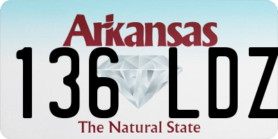 AR license plate 136LDZ
