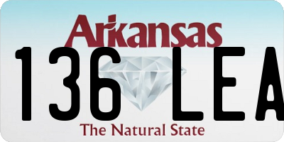 AR license plate 136LEA