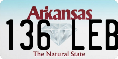 AR license plate 136LEB