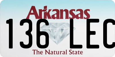 AR license plate 136LEC
