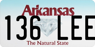 AR license plate 136LEE