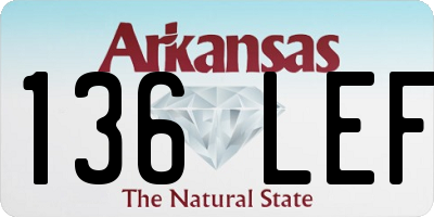 AR license plate 136LEF