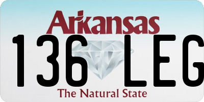 AR license plate 136LEG