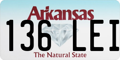 AR license plate 136LEI