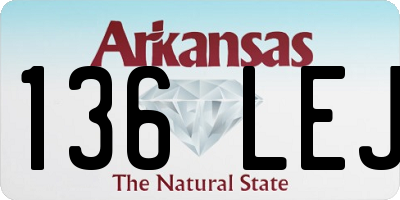 AR license plate 136LEJ