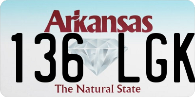 AR license plate 136LGK