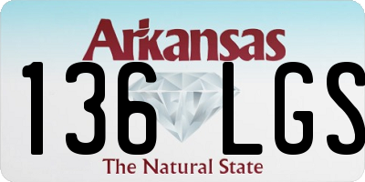 AR license plate 136LGS